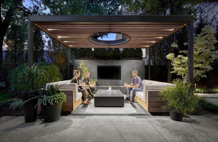 Modern Covered Outdoor Living Spaces